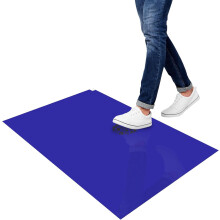 150pcs Adhesive/Sticky/Tacky Mats 24" x 36" Case of 5 Mats, 30 Sheets Each, for Cleanroom, Warehouse, Laboratory, Capture Dirt and Dust, Blue