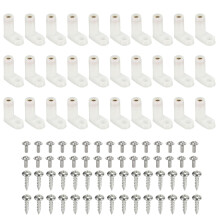 30 Pcs Circuit Board L Shape Insulated PCB Spacer 20mm Standoffs Mounting Feet Supporting Height with Screws White