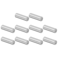 10pcs Aluminum Spacer 5mm Bore 10mm OD, 1-1/2" Length Screw Standoff Bushing Plain Finish Round Spacer for M5 Screws Bolts and Rods