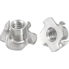 5/16"-18 T-nut 25pcs 304 Stainless Steel 4 Pronged Tee Nuts for Furniture Woodwork Cabinetry Threaded Insertion