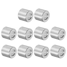 10pcs Aluminum Spacer 5mm Bore 10mm OD, 10mm Length Screw Standoff Bushing Plain Finish Round Spacer for M5 Screws Bolts and Rods