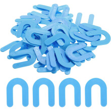 100Pcs Horseshoe Shim Tile Spacers 1.5mm 1/16 Inch U Shape Plastic Wall Floor Tile Spacers for Tile Leveling, Blue
