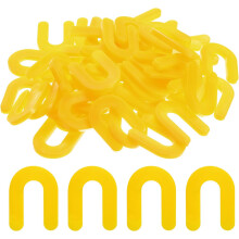 300Pcs Horseshoe Shim Tile Spacers 5mm 3/16 Inch U Shape Plastic Wall Floor Tile Spacers for Tile Leveling, Yellow