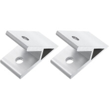 2Pcs 45 Degree Angle Aluminum Profile Corner Brackets, Corner Brace Joint Connectors for 4040 Series (Silver Tone)