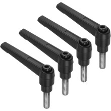 4pcs Clamping Lever Handles, M8 x 20mm 304 Stainless Steel Threaded Male Stud, Adjustable Handles Locking Quick Release Ratchet Push Button Bolt Knobs