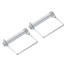 2Pcs 3/8" Dia Trailer Coupler Pin, 3-15/16" Long Coupler Pin Shaft Locking Pin, Square Pto Pin for Farm Trailers Wagons Lawn Hitches and Garden