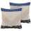 Beliani Set of 2 Decorative Cushions SOFCA Cotton 45 x 45 cm Beige Geometric Pattern 1