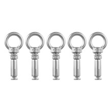Ring Lifting Expansion Eyebolt, 5pcs M6x60mm 304 Stainless Steel Expansion Screw with Eye Ring for Concrete Brick Wall