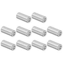 10pcs Aluminum Spacer 5mm Bore 10mm OD, 28mm Length Screw Standoff Bushing Plain Finish Round Spacer for M5 Screws Bolts and Rods