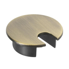 Cable Hole Cover 1-3/8"(35mm) Zinc Alloy Desk Cable Wire Cord Grommet Hole Cover for Office Computer Desk Wire Organizer, Bronze Tone