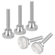 M5x30mm Knurled Thumb Screws, 5pcs 304 Stainless Steel Flat Knurled Head Thumb Screws Bolts with Shoulder Grip Knobs Fasteners