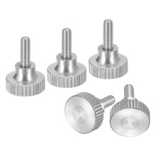 M3x8mm Knurled Thumb Screws, 5pcs 304 Stainless Steel Flat Knurled Head Thumb Screws Bolts with Shoulder Grip Knobs Fasteners