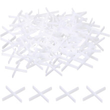 300Pcs Tile Spacers 1mm 3/64" Wall Floor Tile Plastic Cross Spacer for Ceramic Tile Installation, White