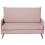 Beliani Sofa Bed 2 Seater BELFAST Fabric Pink 1