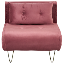 Single Sofa Bed VESTFOLD Velvet Pink