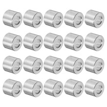 20pcs Aluminum Spacer 5mm Bore 10mm OD, 7mm Length Screw Standoff Bushing Plain Finish Round Spacer for M5 Screws Bolts and Rods