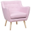 Beliani Armchair DRAMMEN Fabric Pink 1