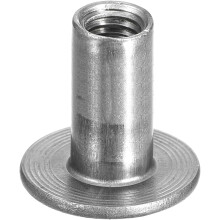 M6 T-Nuts, 12pcs Carbon Steel Tee Nuts, Round Base Weld Nuts 20mm Height Through Hole Flange Insert Female Thread Plate Nuts