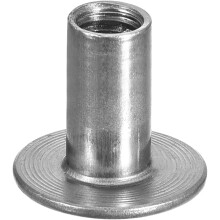 M8 T-Nuts, 12pcs Carbon Steel Tee Nuts, Round Base Weld Nuts 20mm Height Through Hole Flange Insert Female Thread Plate