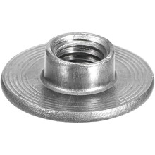 M6 Carbon Steel Tee Nuts - 12pcs, 6mm Height, Round Base Weld Nuts With Through Hole Flange Insert Female Thread