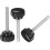20pcs M6 x 45mm Male Thread Knurled Knobs, Thumb Screws Clamping Knobs Grip 25mm Plastic Round Head Hand Knobs Thumbscrews, Black 1