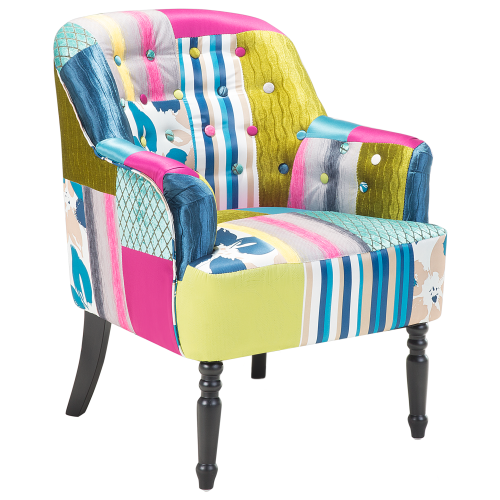 Beliani Armchair MANDAL Fabric Multicolour
