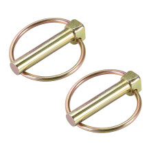 2Pcs 5/16" x 2-3/8" Linch Pin with Ring, Trailer Pins Assortment Kit for Boat Kayak Canoe Trailer Tractor Trolley, Gold