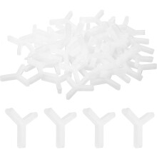 100Pcs Wall Floor Tile Plastic Y Type Spacers Tiling Tools 2.5mm 3/32 Inch Hexagon Tile Spacers for Ceramic Tiles Installation, White