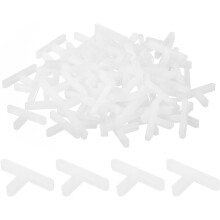200Pcs Wall Floor Tile Plastic T Shape Spacers Tiling Tools 1.5mm 1/16" Tile Spacers for Ceramic Tile Installation, White