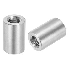4Pcs M14 Round Connector Nuts, 304 Stainless Steel Coupling Nut 30mm/1.18" Length Sleeve Rod Bar Stud Nut for Bracket, M14x30x20mm
