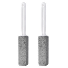 SUSUchens2Pcs Cepillo de inodoro de piedra pómez ergonómico con mango corto y largo, sin rayones, sin rincones muertos, limpiador de inodoro,
