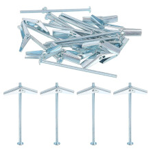 15Pcs Spring Toggle Bolt Anchors, 1/8"x3" Butterfly Anchors Male Thread Spring Loaded Hollow Wall Round Head Toggle Bolt