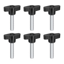 6Pcs Clamping Screw Knob, M8 x 40mm Metric Carbon Steel t Shaped Thumb Screws Handle for Quick Remove Hand Tightening Knob Replacement