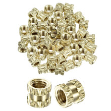 50Pcs Knurled Insert Nuts, M3x4(L) x4.5mm(OD) Brass Female Threaded Inserts Heat Set Insert for 3D Printing Components and Plastic Shell