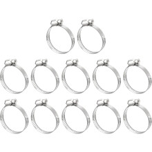 Worm Gear Hose Clamp, 12pcs 1" - 1 1/2" Adjustable Stainless Steel Hose Clamps Duct Clamp for Securing Hose, Pipe, Plumbing, Tube and Fuel Line