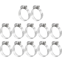 Worm Gear Hose Clamp, 12pcs 3/4" - 1 1/4" Adjustable Stainless Steel Hose Clamps Duct Clamp for Securing Hose, Pipe, Plumbing, Tube and Fuel Line
