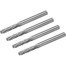 Tungsten Carbide Rotary Files 1/8" Shank, Double Cut Cylindrical Radius End Rotary Burrs Tool 3mm Dia, for Die Grinder Drill Bit Wood Soft Metal Carvi