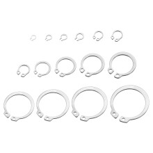 150 Pcs External Retaining Rings, 15 Sizes 304 Stainless Steel External Circlip Snap Rings Assortment Kits Round Wire Snap Rings for Valves Electrical