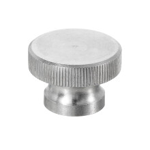Knurled Thumb Nuts, 1Pcs M8 x D24mm x H16mm Stainless Steel Round Knobs Fasteners Blind Hole Hand Screw Nut Silver for 3D Printer Parts, Machine Tools