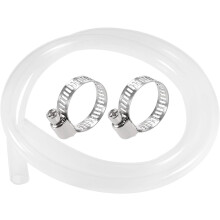 Silicone Tubing 18mm(0.7") ID 22mm(7/8") OD 5ft Silicone Rubber Tube Air Hose Water Pipe Clear with Clamps