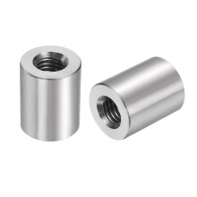 5Pcs M8 Round Connector Nuts, 304 Stainless Steel Coupling Nut 20mm/0.79" Length Sleeve Rod Bar Stud Nut for Bracket, M8x20x16mm