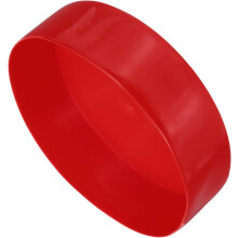 2pcs Rubber End Caps 180mm(7.1 Inch) ID Vinyl Round Tube Bolt Cap Cover Screw Thread Protectors Red, 50mm Height