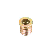 Wood Furniture M6x13mm Threaded Insert Nuts Interface Hex Socket Drive 100pcs
