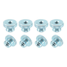 Knurled Thumb Nuts, 12Pcs M5 Carbon Steel Nut High Head Through Hole for 3D Printer Part, Light Blue