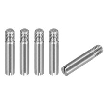 5Pcs M10 x 50mm Slotted Cylindrical Pin 304 Stainless Steel Dowel External Thread Locating Pin for Furniture Cabinets