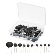 NTC Thermistors Resistor 3950 10 Values 81 Pcs Inrush Current Limiter Temperature Sensor Assortment Kit (3D-25 5D-7 5D-9 5D-11 5D-15 8D-9 10D-9 10D-11