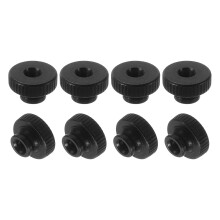 Knurled Thumb Nuts, 12Pcs M3 Carbon Steel Nut High Head Through Hole for 3D Printer Part, Black