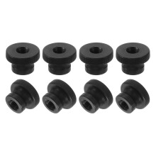 Knurled Thumb Nuts, 12Pcs M8 Carbon Steel Nut High Head Through Hole for 3D Printer Part, Black