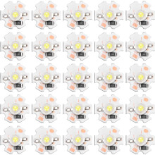 1W 5V LED Chip Bulb, Light Beads 200lm Brightness High Bead COB LED Chip with Aluminum Plate for Floodlight Spotlight Replacement, 25 Pack(Cold White
