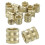 Knurled Insert Nuts, 16Pcs M8 x 10mm(L) x 10mm(OD) Thread Printing Brass Nuts Female Threaded Inserts Brass Heat Set Insert Embedment Nuts 1